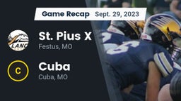Recap: St. Pius X  vs. Cuba  2023