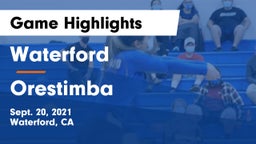 Waterford  vs Orestimba  Game Highlights - Sept. 20, 2021