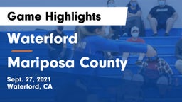 Waterford  vs Mariposa County Game Highlights - Sept. 27, 2021