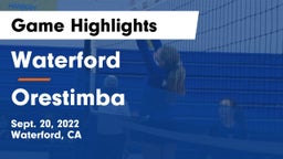 Waterford  vs Orestimba  Game Highlights - Sept. 20, 2022