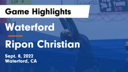 Waterford  vs Ripon Christian  Game Highlights - Sept. 8, 2022