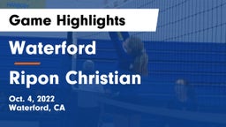 Waterford  vs Ripon Christian  Game Highlights - Oct. 4, 2022