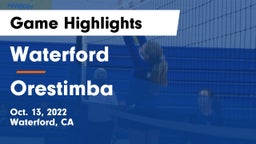 Waterford  vs Orestimba  Game Highlights - Oct. 13, 2022