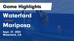 Waterford  vs Mariposa Game Highlights - Sept. 27, 2022