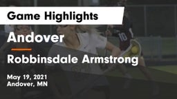 Andover  vs Robbinsdale Armstrong  Game Highlights - May 19, 2021