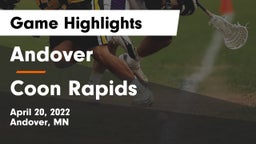 Andover  vs Coon Rapids  Game Highlights - April 20, 2022
