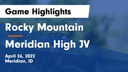 Rocky Mountain  vs Meridian High JV Game Highlights - April 26, 2022