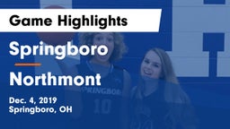 Springboro  vs Northmont  Game Highlights - Dec. 4, 2019