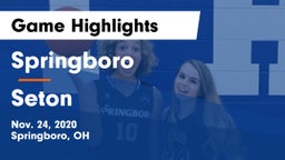 Springboro  vs Seton  Game Highlights - Nov. 24, 2020
