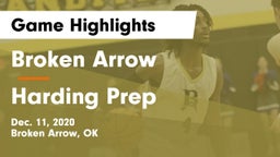 Broken Arrow  vs Harding Prep  Game Highlights - Dec. 11, 2020
