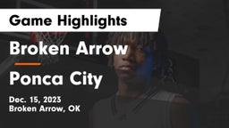 Broken Arrow  vs Ponca City  Game Highlights - Dec. 15, 2023