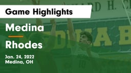 Medina  vs Rhodes  Game Highlights - Jan. 24, 2022