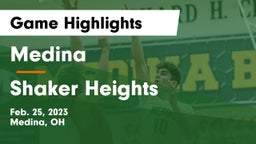 Medina  vs Shaker Heights  Game Highlights - Feb. 25, 2023