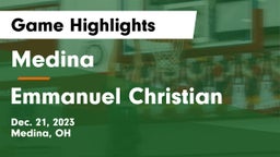 Medina  vs Emmanuel Christian  Game Highlights - Dec. 21, 2023