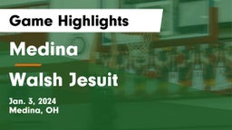Medina  vs Walsh Jesuit  Game Highlights - Jan. 3, 2024