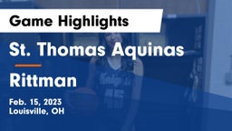 St. Thomas Aquinas  vs Rittman  Game Highlights - Feb. 15, 2023