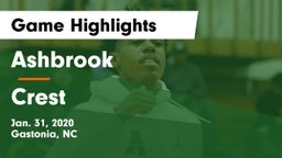 Ashbrook  vs Crest  Game Highlights - Jan. 31, 2020