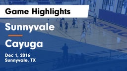 Sunnyvale  vs Cayuga  Game Highlights - Dec 1, 2016