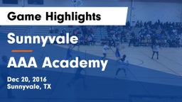 Sunnyvale  vs AAA Academy Game Highlights - Dec 20, 2016
