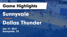 Sunnyvale  vs Dallas Thunder Game Highlights - Jan 17, 2017