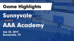 Sunnyvale  vs AAA Academy Game Highlights - Jan 24, 2017