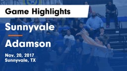 Sunnyvale  vs Adamson  Game Highlights - Nov. 20, 2017