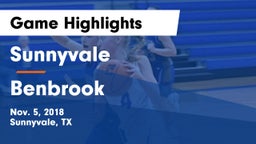 Sunnyvale  vs Benbrook  Game Highlights - Nov. 5, 2018