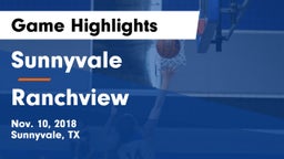 Sunnyvale  vs Ranchview  Game Highlights - Nov. 10, 2018