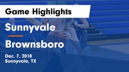 Sunnyvale  vs Brownsboro  Game Highlights - Dec. 7, 2018