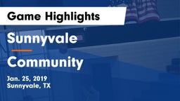 Sunnyvale  vs Community  Game Highlights - Jan. 25, 2019