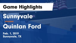 Sunnyvale  vs Quinlan Ford  Game Highlights - Feb. 1, 2019