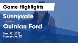 Sunnyvale  vs Quinlan Ford  Game Highlights - Jan. 17, 2023