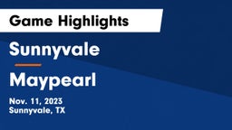 Sunnyvale  vs Maypearl  Game Highlights - Nov. 11, 2023