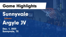 Sunnyvale  vs Argyle JV Game Highlights - Dec. 1, 2023