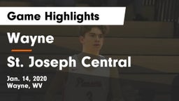 Wayne  vs St. Joseph Central  Game Highlights - Jan. 14, 2020