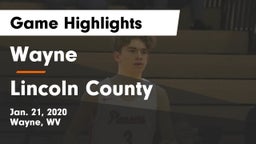 Wayne  vs Lincoln County  Game Highlights - Jan. 21, 2020