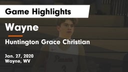 Wayne  vs Huntington Grace Christian Game Highlights - Jan. 27, 2020