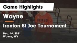 Wayne  vs Ironton St Joe Tournament Game Highlights - Dec. 16, 2021