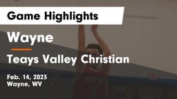 Wayne  vs Teays Valley Christian Game Highlights - Feb. 14, 2023