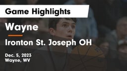Wayne  vs Ironton St. Joseph OH Game Highlights - Dec. 5, 2023