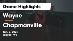 Wayne  vs Chapmanville  Game Highlights - Jan. 9, 2024