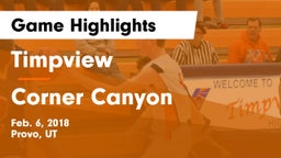 Timpview  vs Corner Canyon  Game Highlights - Feb. 6, 2018