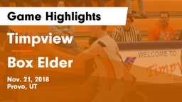 Timpview  vs Box Elder  Game Highlights - Nov. 21, 2018