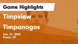 Timpview  vs Timpanogos  Game Highlights - Jan. 31, 2020