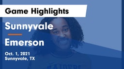 Sunnyvale  vs Emerson  Game Highlights - Oct. 1, 2021