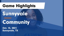 Sunnyvale  vs Community  Game Highlights - Oct. 15, 2021
