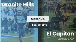 Matchup: Granite Hills High vs. El Capitan  2016