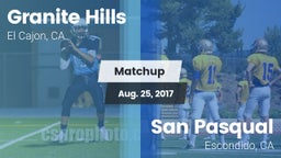 Matchup: Granite Hills High vs. San Pasqual  2017
