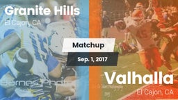 Matchup: Granite Hills High vs. Valhalla  2017