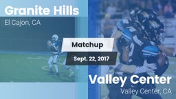 Matchup: Granite Hills High vs. Valley Center  2017